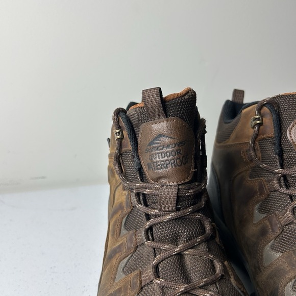 Skechers Boots Mens US 11 M Dark Brown Rickter Branson Hiking Workwear